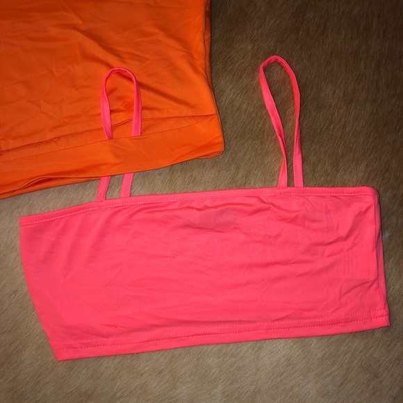 4/$20 2 Nwot Shein neon crop tops, pink is xs orange S - Picture 3 of 11